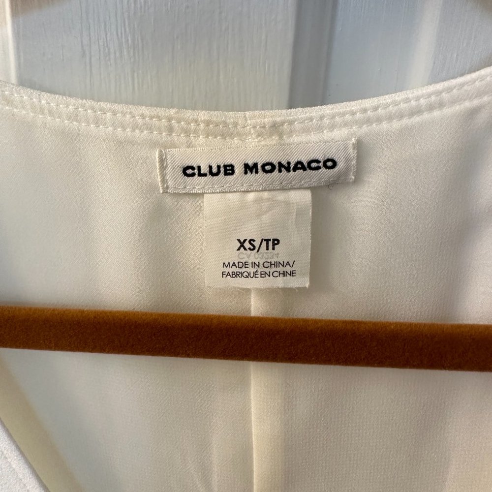 Club Monaco Cropped Tank - White - Size XS - Picture 2 of 5